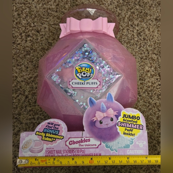 New! Pikmi Pop scented shimmer puff plush toy- Large - Picture 3 of 4